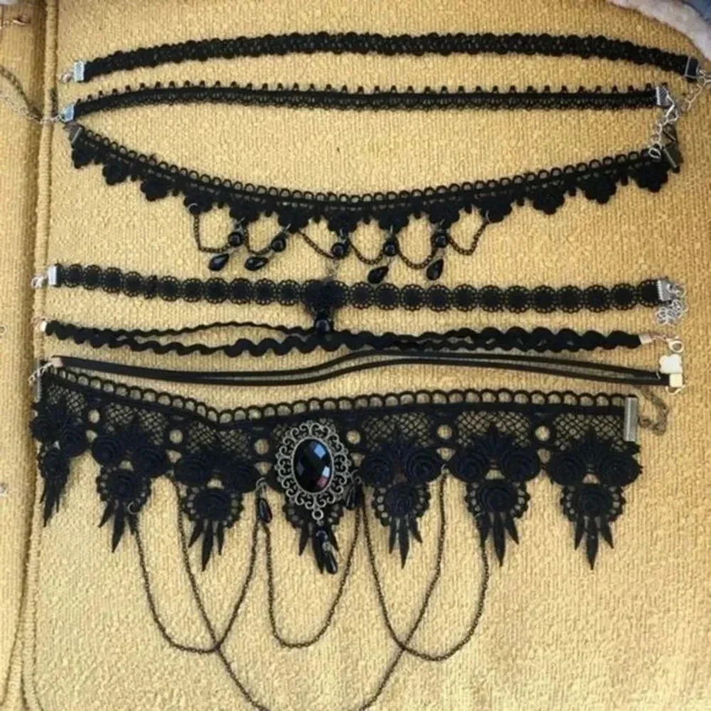 7 Gorgeous Victorian Vampire Goth Halloween Chokers Set 4 - Picture 2 of 8